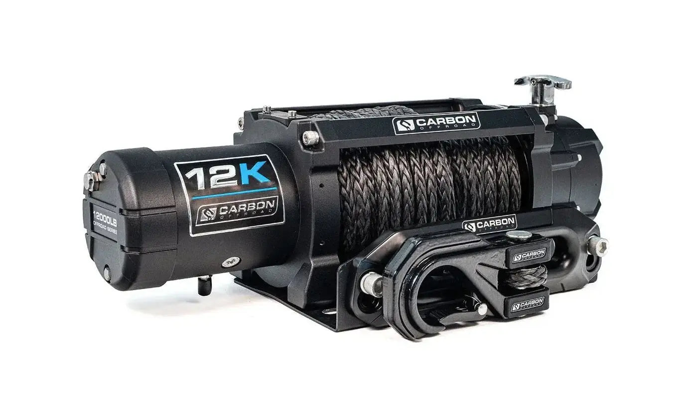 Collection of electric winches including synthetic rope runva 24v winch and warn vr evo for vehicle recovery