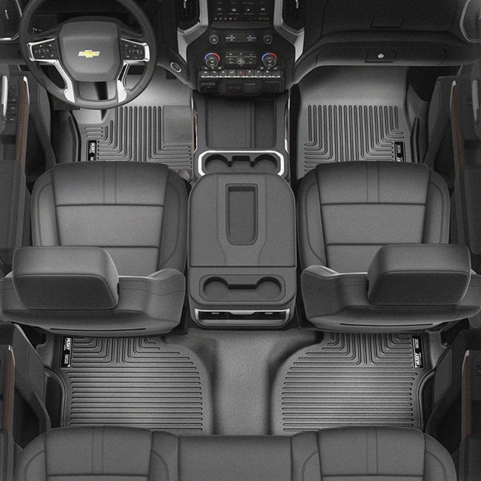 Husky Liners WeatherBeater Rear 2nd Row Floor Liner to Suit Jeep Wrangler (JL) | Black - Car Floor Mats