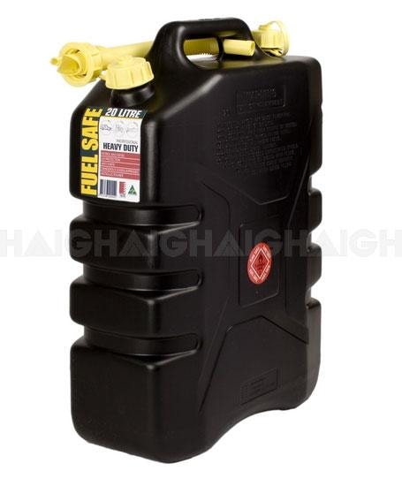 Fuel Safe Heavy Duty Professional 20L Plastic Jerry Can - Fuel Tank