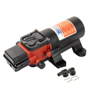 Seaflow 12V water pressure diaphragm pump with two barbed elbow fittings