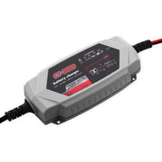 Smart automatic SLA battery charger with gray plastic casing and digital display