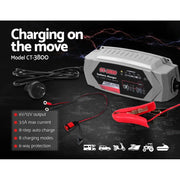 Smart Battery Charger for Vehicles 3.5A 12V/6V Automatic SLA AGM Safety Features