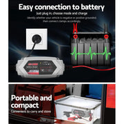Smart Battery Charger with multiple modes for automatic SLA 12V/6V batteries portable design