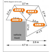 30 Second StormChaser 270° Awning | 2.1m (Medium) or 2.7m - Vehicle Awnings