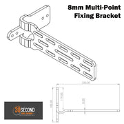 30 Second Wing Awnings 8mm Multipoint Fixing Brackets | Pair - Awning Accessories