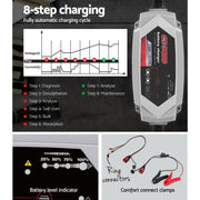 7A 12V/24V Automatic SLA AGM Smart Battery Charger - Battery Accessories