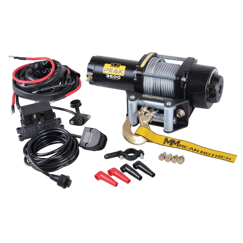 Mean Mother 4x4 Peak ATV 3500lb 12V Winch with Steel Cable