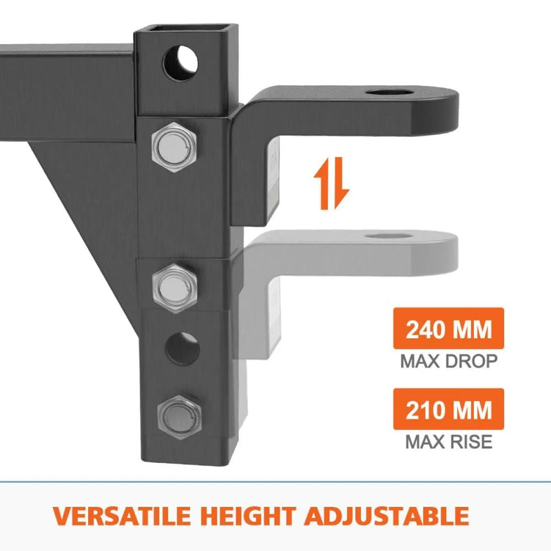 Adjustable Towbar Tow Bar Ball Mount 2 Hitch Towing Trailer 4WD Car by San Hima