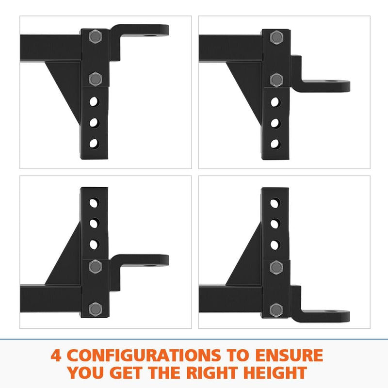 Adjustable Towbar Tow Bar Ball Mount 2 Hitch Towing Trailer 4WD Car by San Hima