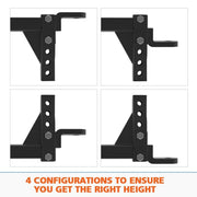 Adjustable Towbar Tow Bar Ball Mount 2 Hitch Towing Trailer 4WD Car by San Hima