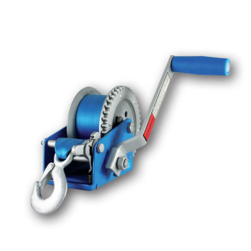 Ark 1400lb Manual Boat Trailer Winch with Web Strap - Hand Winch