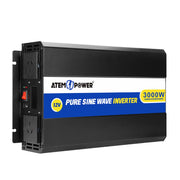 Pure sine wave power inverter at 3000W for 12V systems, ideal for ATEM POWER devices