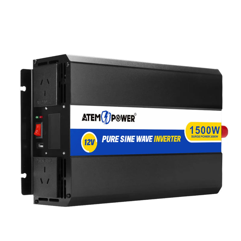 ATEM POWER 1500W pure sine wave power inverter for 12V systems for reliable energy conversion