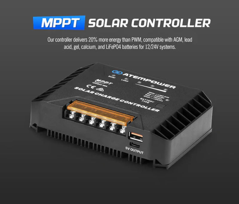 Atem Power 12V Mono Folding Solar Panel Kit | 200W
