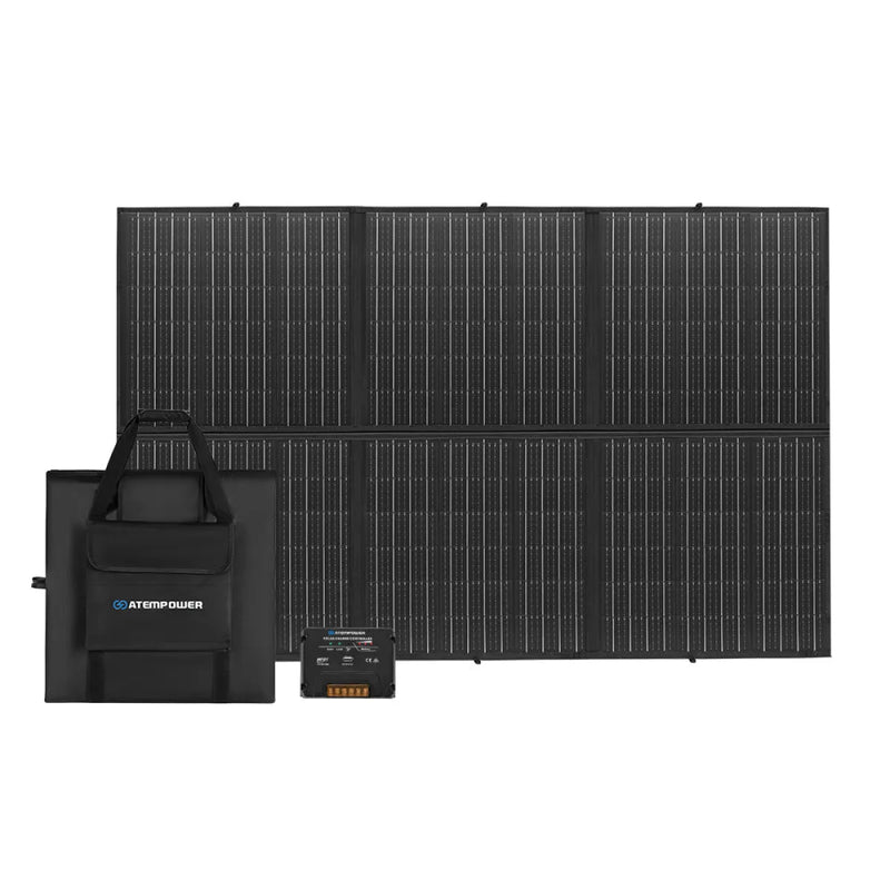 Portable solar blanket mat with carrying case and controller for 12V portable solar power