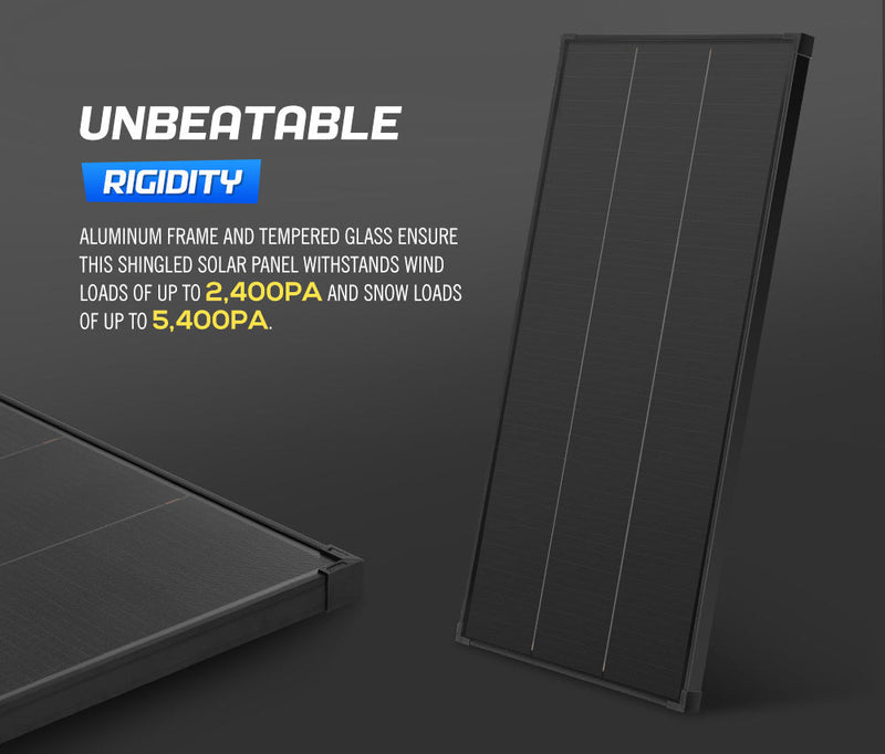 Atem Power 12v Shingled Mono Bifacial Solar Panel | 130W - Rooftop Solar Panel