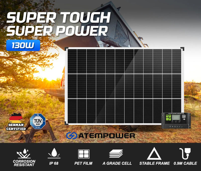 ATEM Power 130W Solar Panel Kit