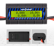 ATEM POWER 200A Digital Watt Meter with LCD showing volt, amp, and watt readings
