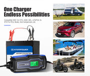 Smart Battery Charger 4A 6V/12V Automatic SLA AGM Car Truck Boat Motorcycle - Sunyee