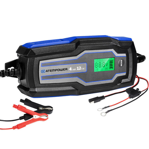 Smart Battery Charger 4A 6V/12V Automatic SLA AGM Car Truck Boat Motorcycle - Sunyee