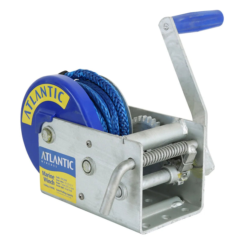 Atlantic Trailer Winch HD 1500kg with Atlantic Rope
