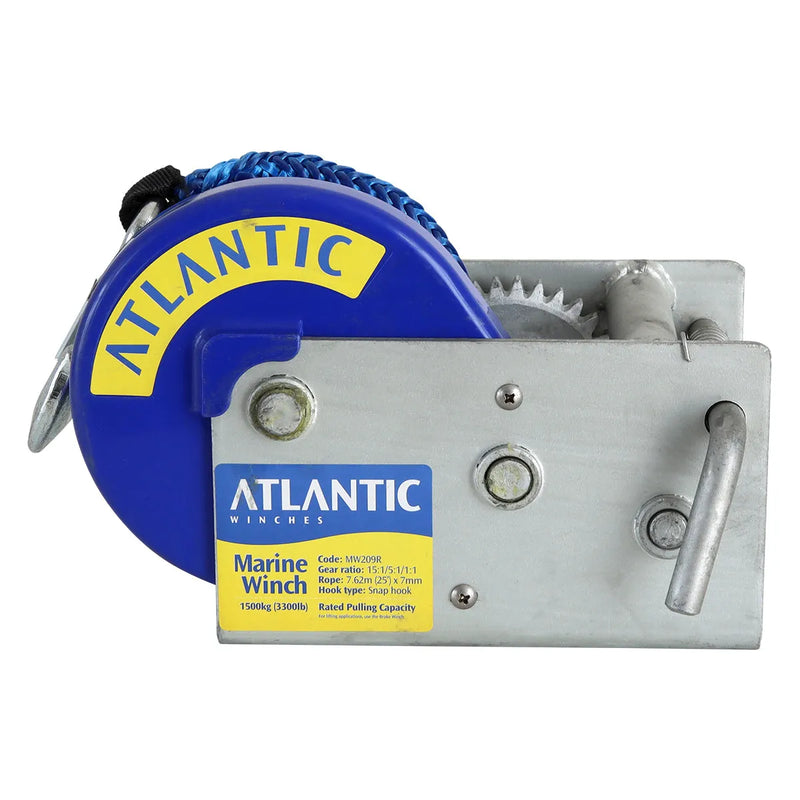 Atlantic Trailer Winch HD 1500kg side view