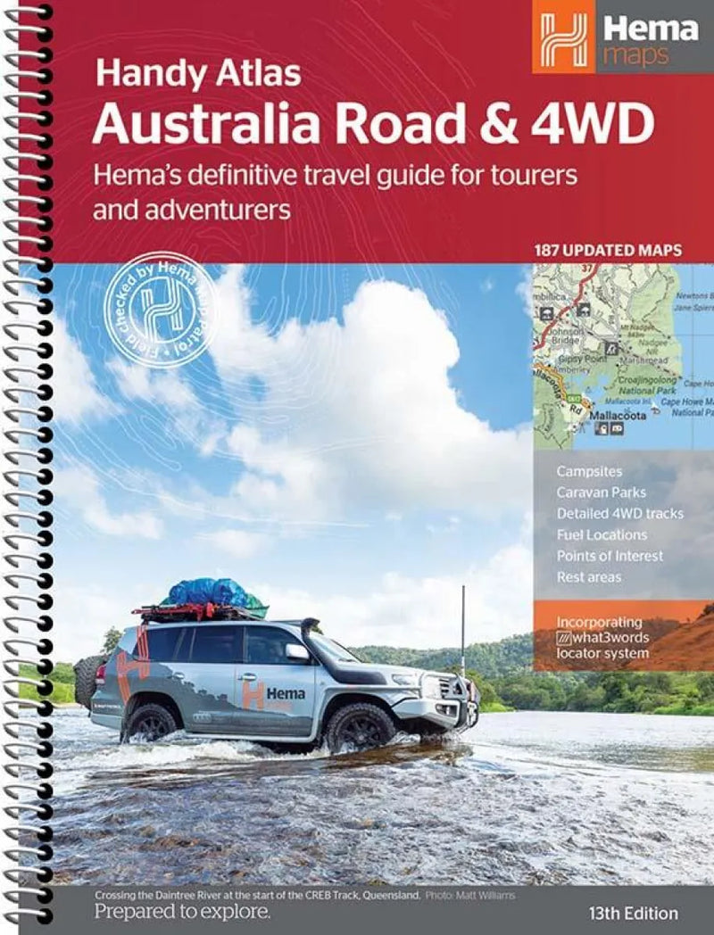 Australia Road and 4WD Handy Atlas featuring travel guides and maps for adventurous journeys