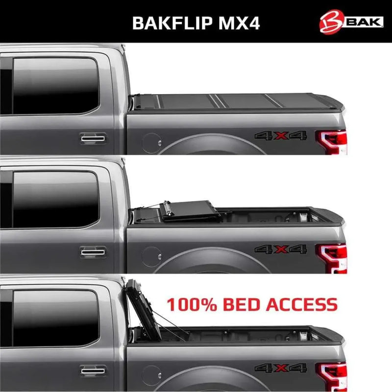 BAK BAKFlip MX4 Hard Folding Tonneau Cover for RAM 2500/3500 6'4 Bed | w/Rambox