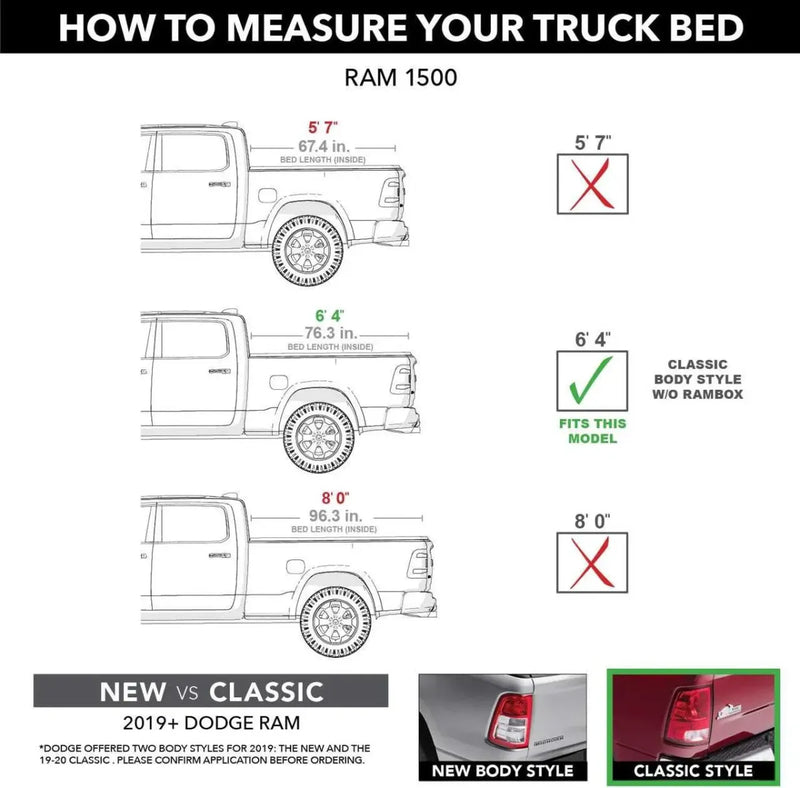 BAK BAKFlip MX4 Hard Folding Tonneau Cover for RAM 2500/3500 6'4 Bed | w/Rambox