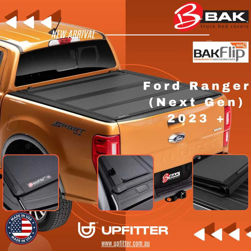 BAK BAKFlip MX4 Hard Folding Tonneau Cover to suit Ford Ranger (Next Gen) | 2023+