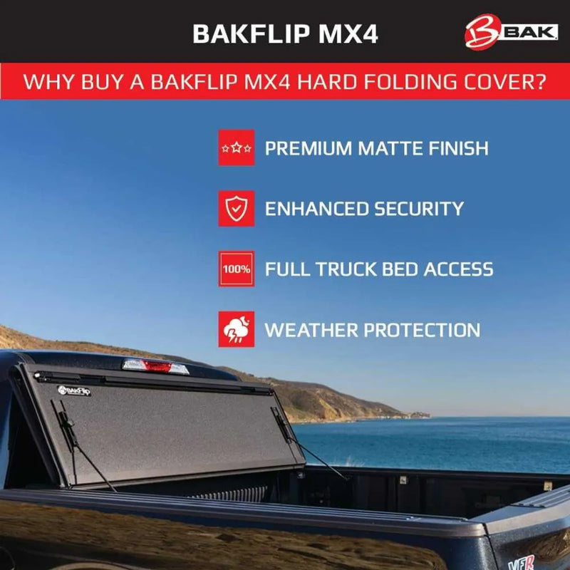 BAK BAKFlip MX4 Hard Folding Tonneau Cover to suit Ford Ranger (Next Gen) | 2023+