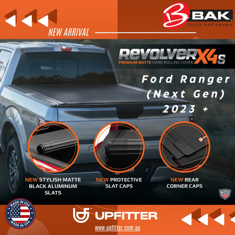 BAK Revolver X4S Hard Rolling Tonneau Cover | Ford Ranger Next Gen 2023 + - Tonneau