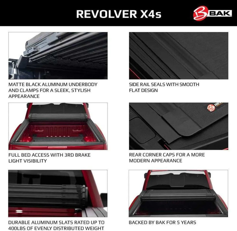 BAK Revolver X4S Hard Rolling Tonneau Cover to suit RAM Vehicles with Rambox
