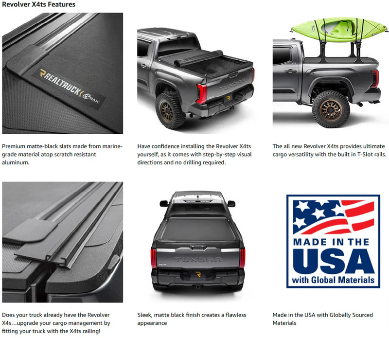 BAK Revolver X4TS Hard Rolling Truck Bed Tonneau Cover for Chevrolet Silverado 1500 5’10 Bed