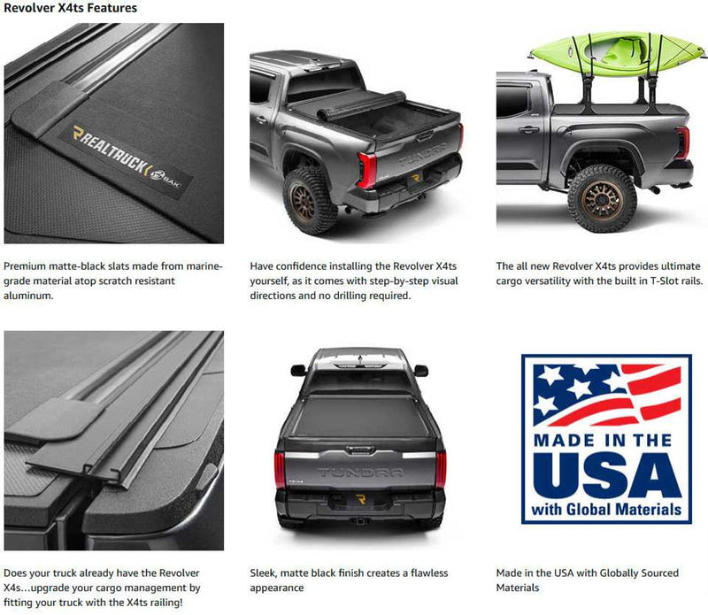BAK Revolver X4TS Hard Rolling Truck Bed Tonneau Cover for RAM 1500/2500/3500