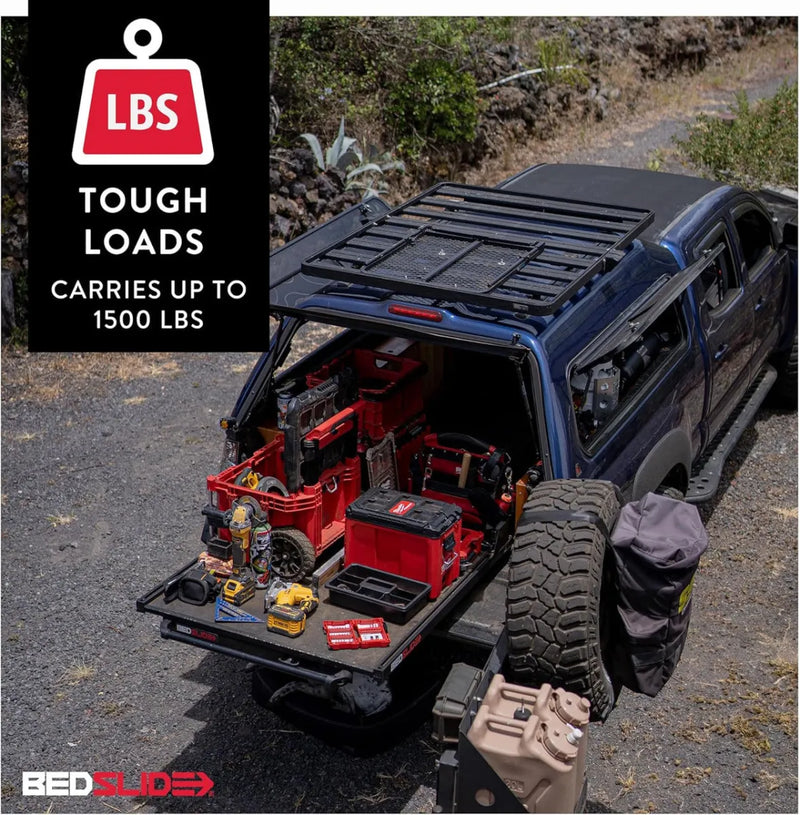 BedSlide 1500 Contractor for Various Vehicles | 65" x 48" | Black Edition
