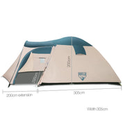 Bestway 5 Person Pavillo Dome Camping Tent | Green & Cream White - Tent