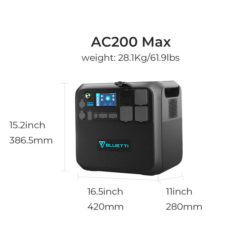 Bluetti AC200MAX Expandable Power Station and B230 Expansion Battery Combo Deal - AC200MAX+B230