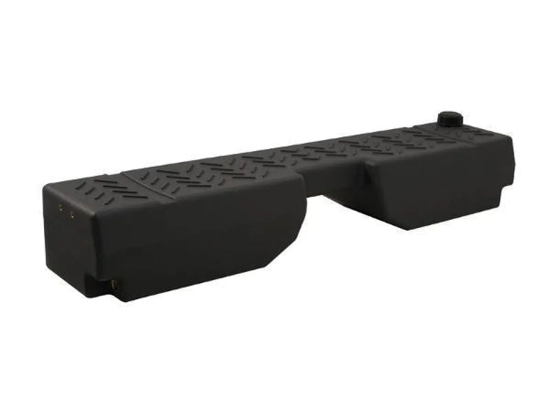 Black plastic step platform with textured surface for Boab 40L footwell water tank
