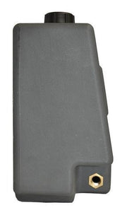 Gray plastic water tank with black cap and gold port for Boab 50L Tapered Water Tank Kit