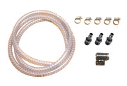 Clear plastic tubing coiled into a circular shape for Boab 55L Water Tank water tank bundle