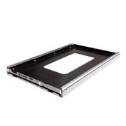 Heavy duty fridge slide with sliding server rack tray and rectangular cutout