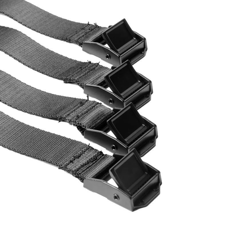 Set of gray fabric straps with black plastic buckles for Boab Heavy Duty Fridge Slide