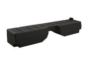 Black plastic step platform with textured surface for Boab Poly 40L water tank in remote regions