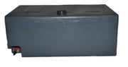 Gray poly universal rectangle water tank with spigot for 120 Litre capacity