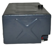Gray poly universal rectangle water tank with spigot for 120 Litre storage
