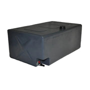 Rectangular black poly universal rectangle water tank with spigot for 120 Litre capacity