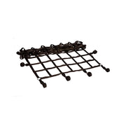 Black metal roof rack cargo net with hooks and loops made of high tensile polyester