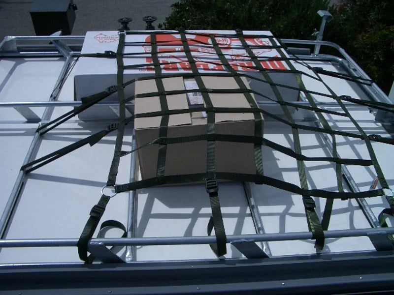 Boab Roof Rack Cargo Net made of high tensile polyester securing cargo on roof rack