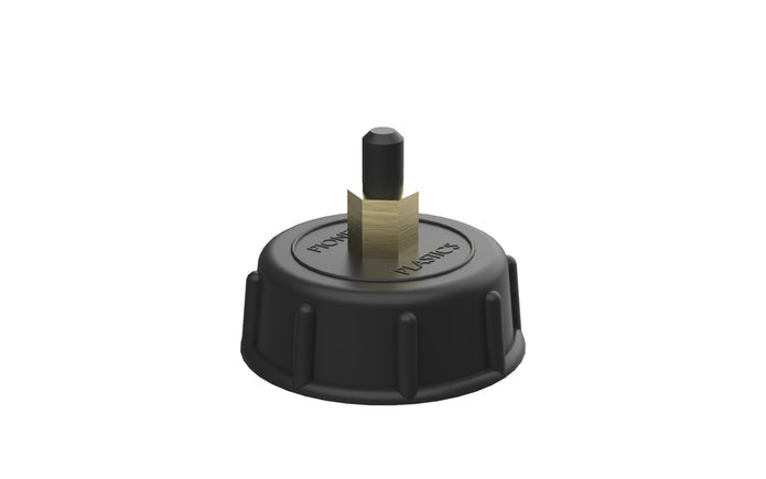 Plastic bottle cap with venting nozzle for breather screw cap to suit poly water tanks